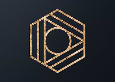 Gold Geometric Glyph Runes