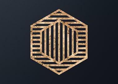 Gold Geometric Glyph Runes