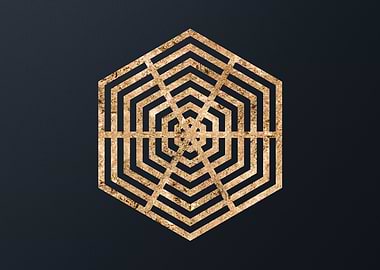 Gold Geometric Glyph Runes