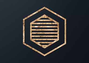 Gold Geometric Glyph Signs