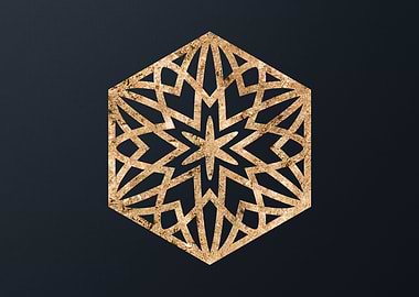 Gold Geometric Glyph Signs