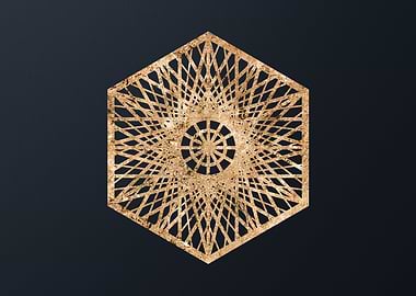 Gold Geometric Glyph Signs