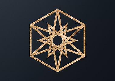 Gold Geometric Glyph Runes