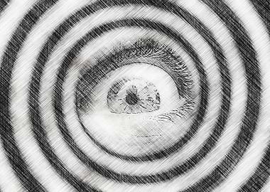 Hypnotic spiral graphic no
