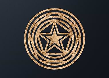 Gold Geometric Glyph Runes