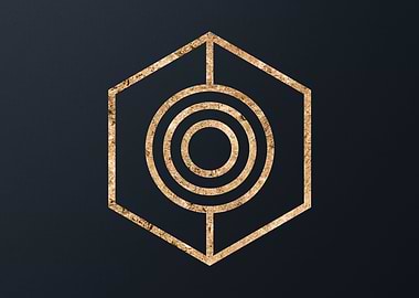 Gold Geometric Glyph Runes