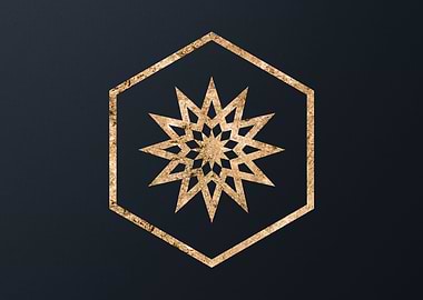 Gold Geometric Glyph Runes