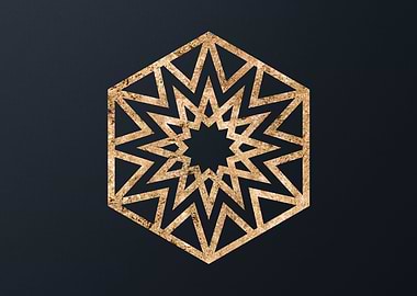 Gold Geometric Glyph Runes