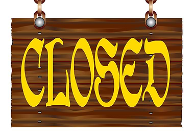 Hanging Wooden Closed Sign