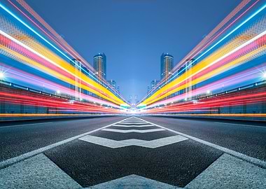 Busy Roads Traffic Trails