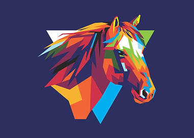 Horse in pop art style