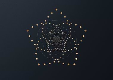 Gold Geometric Glyph Rune