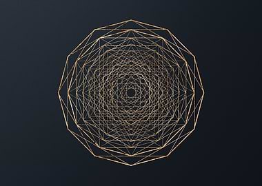 Gold Glyphs Mandalas Rune