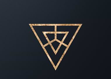 Gold Geometric Glyph Rune