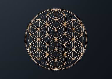 Gold Glyphs Mandalas Rune