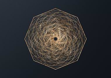 Gold Geometric Glyph Rune