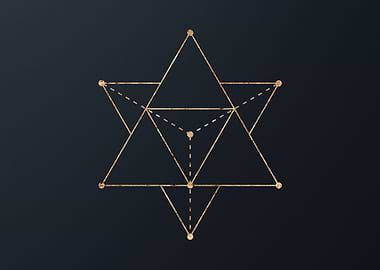 Gold Geometric Glyph Rune