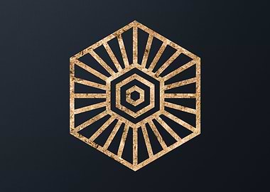 Gold Glyphs Mandalas Rune