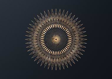 Gold Glyphs Mandalas Rune