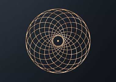 Gold Geometric Glyph Rune