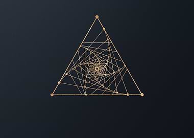 Gold Geometric Glyph Rune