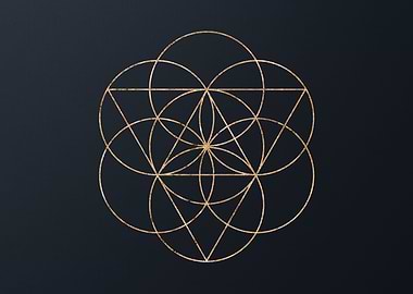 Gold Geometric Glyph Rune