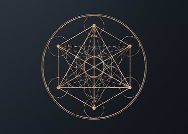 Gold Geometric Glyph Rune