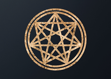 Gold Geometric Glyph Rune