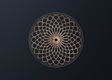 Gold Geometric Glyph Rune