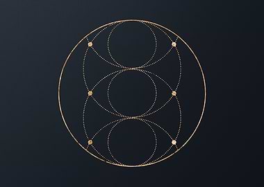 Gold Geometric Glyph Rune