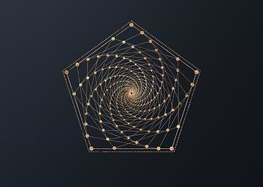 Gold Geometric Glyph Rune