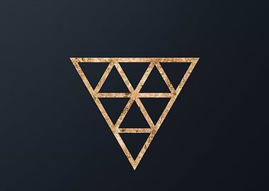 Gold Geometric Glyph Rune