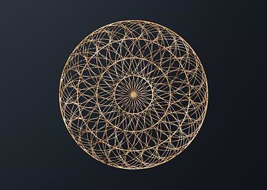 Gold Geometric Glyph Rune