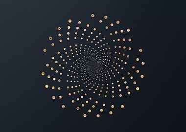 Gold Geometric Glyph Sign