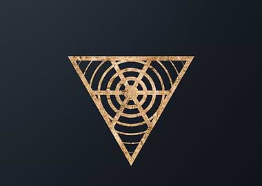 Gold Geometric Glyph Rune