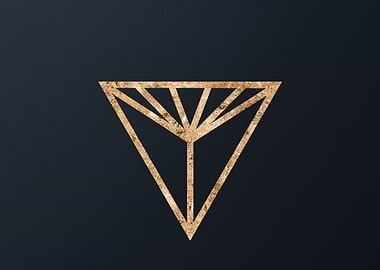 Gold Geometric Glyph Rune