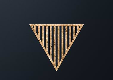 Gold Geometric Glyph Rune