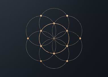 Gold Geometric Glyph Rune