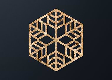 Gold Geometric Glyph Rune