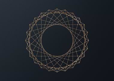 Gold Geometric Glyph Rune