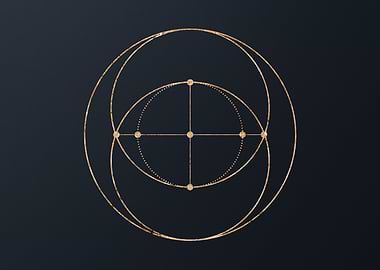 Gold Geometric Glyph Rune