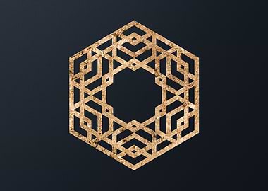 Gold Geometric Glyph Rune