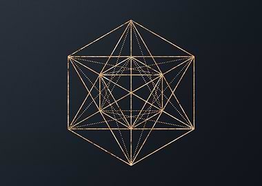 Gold Geometric Glyph Rune