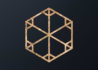 Gold Geometric Glyph Rune