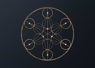 Gold Geometric Glyph Rune