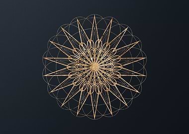 Gold Glyphs Mandalas Rune