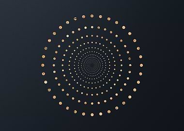 Gold Geometric Glyph Sign