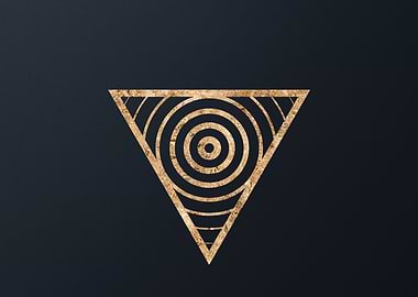 Gold Geometric Glyph Rune