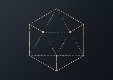 Gold Geometric Glyph Rune