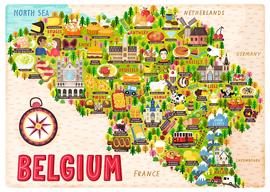 Belgium Food Map